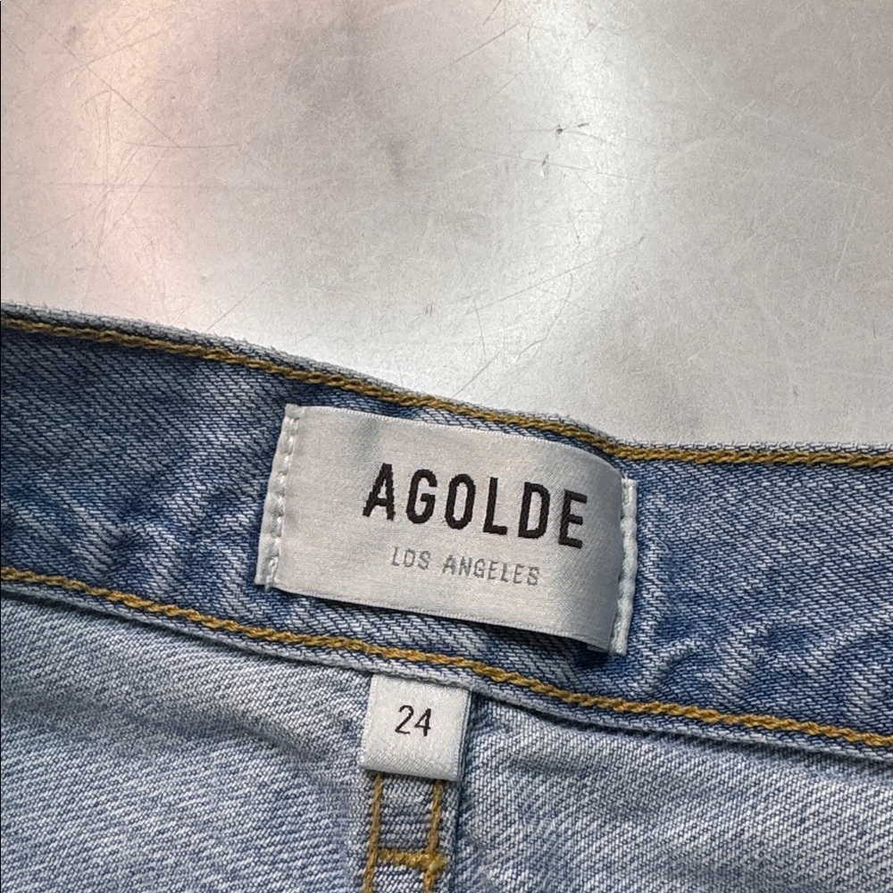 AGOLDE Criss Cross Upsized Jean Relaxed Straight Leg Light Wash - Picture 3 of 6